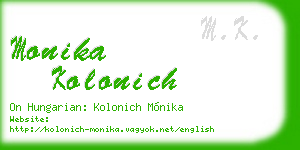 monika kolonich business card
